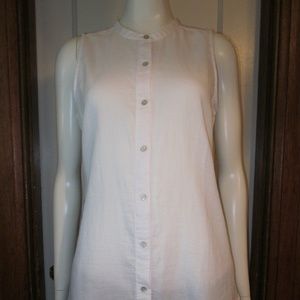 Eileen Fisher White cotton Size SP sleeveless top